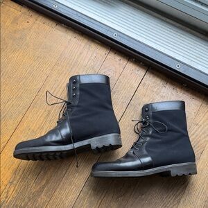 Vintage Salvatore Ferragamo Black Lace Up Boots sz 8